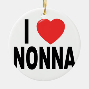 I Love Nonna T Shirt H.png Ceramic Tree Decoration