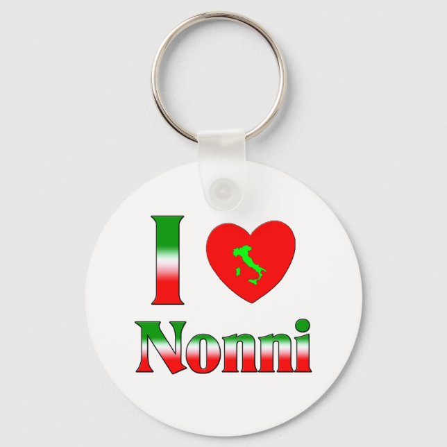 I  Love Nonni Key Ring (Front)