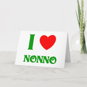 I Love Nonno (Italian Grandfather) Holiday Card