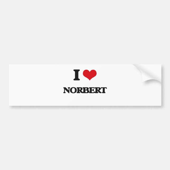 I Love Norbert Bumper Sticker (Front)