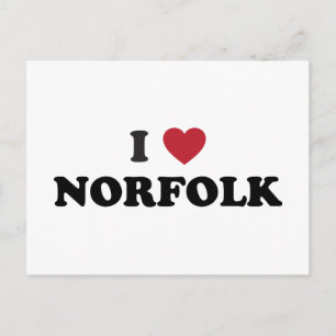 I Love Norfolk Virginia Postcard