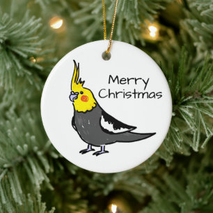 I Love Normal Grey Cockatiels Ceramic Ornament