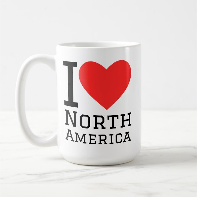 I love north america coffee mug (Left)