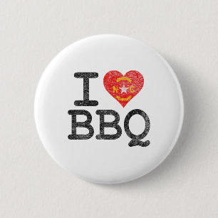 I Love North Carolina Bbq I Heart Nc Byrbecue Sauc 6 Cm Round Badge