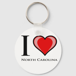I Love North Carolina Key Ring