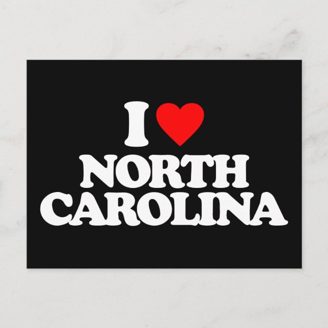 I LOVE NORTH CAROLINA POSTCARD (Front)