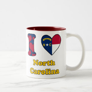 I love North Carolina Two-Tone Coffee Mug