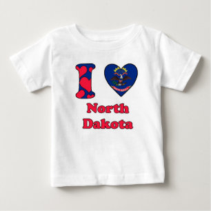 I love North Dakota Baby T-Shirt