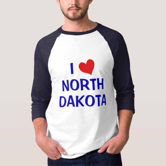 I Love North Dakota T-Shirt (Front)