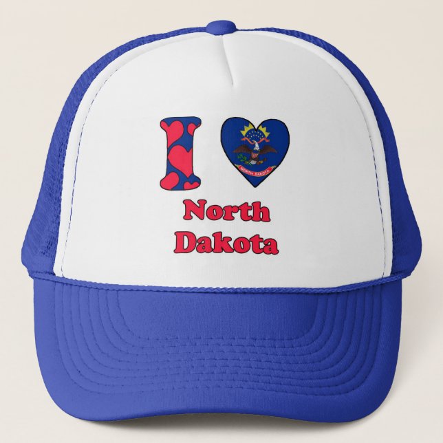 I love North dakota Trucker Hat (Front)