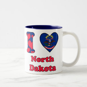 I love North Dakota Two-Tone Coffee Mug