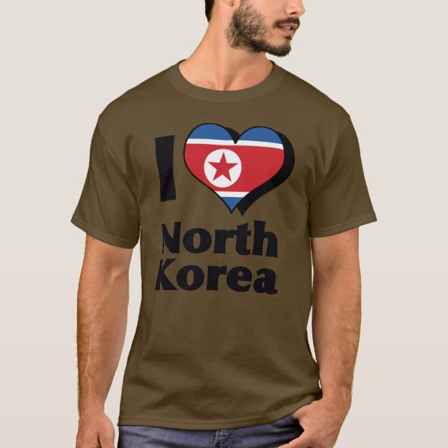I Love North Korea Flag Shirt (Front)