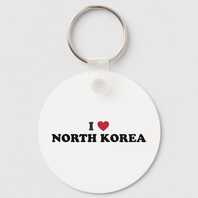 I Love North Korea Key Ring (Front)