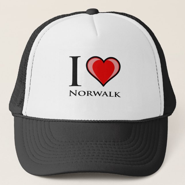 I Love Norwalk Trucker Hat (Front)