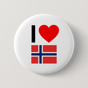 i love norway 6 cm round badge