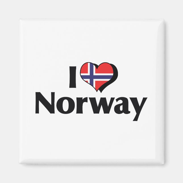 I Love Norway Flag Magnet (Front)