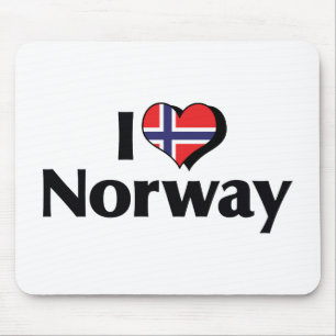 I Love Norway Flag Mouse Pad