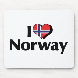 I Love Norway Flag Mouse Pad