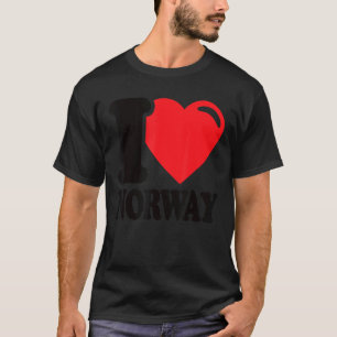 I Love Norway Homeland Norwegian Flag Norway 1 T-Shirt