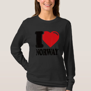 I Love Norway Homeland Norwegian Flag Norway 1 T-Shirt