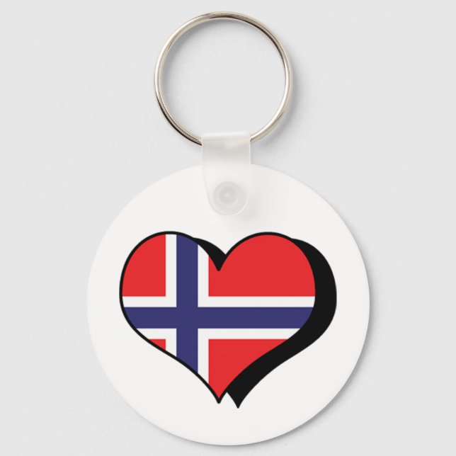 I Love Norway Keychain (Front)