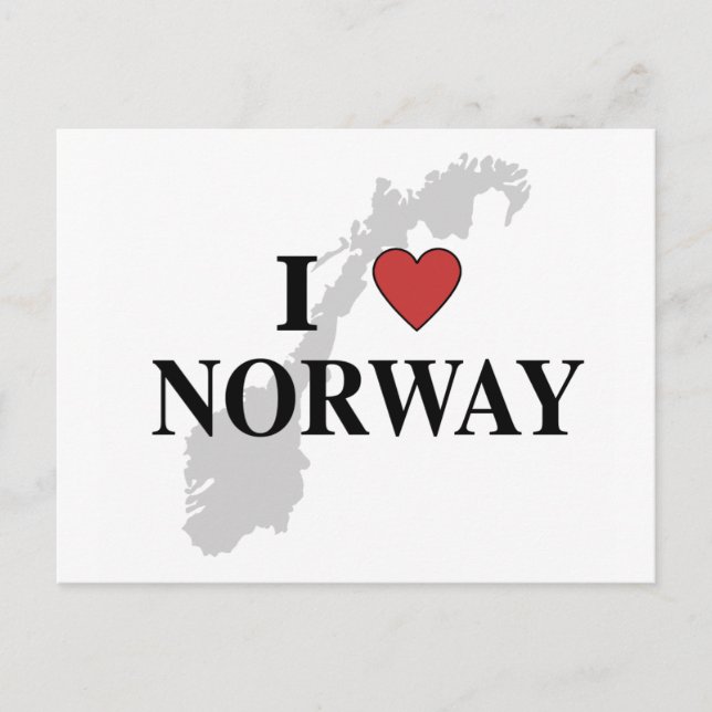 I Love Norway Postcard (Front)