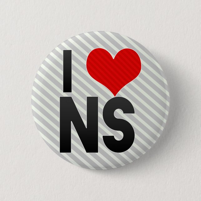 I Love NS 6 Cm Round Badge (Front)