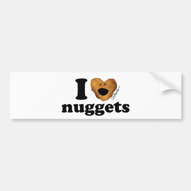 I love nuggets bumper sticker (Front)