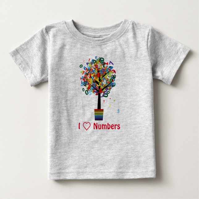 I Love Numbers... I'm A Genius Baby T-Shirt (Front)