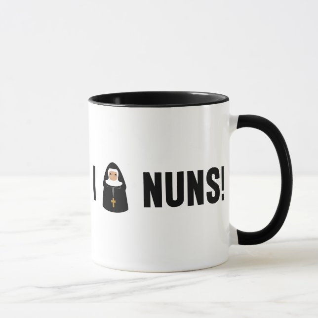 I Love Nuns Mug (Right)