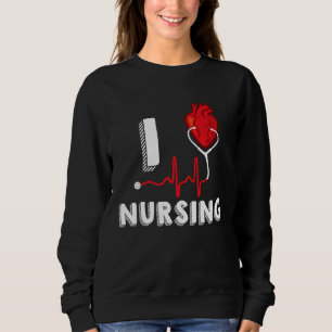I Love Nursing I Heart Nursing Anatomy Medical Sweatshirt