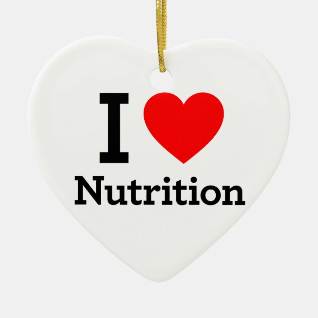 I Love Nutrition Ceramic Tree Decoration (Front)