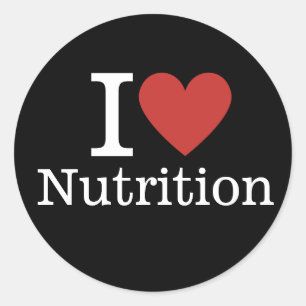 I ❤️ Love Nutrition for Students/Faculty CUSTOM Classic Round Sticker