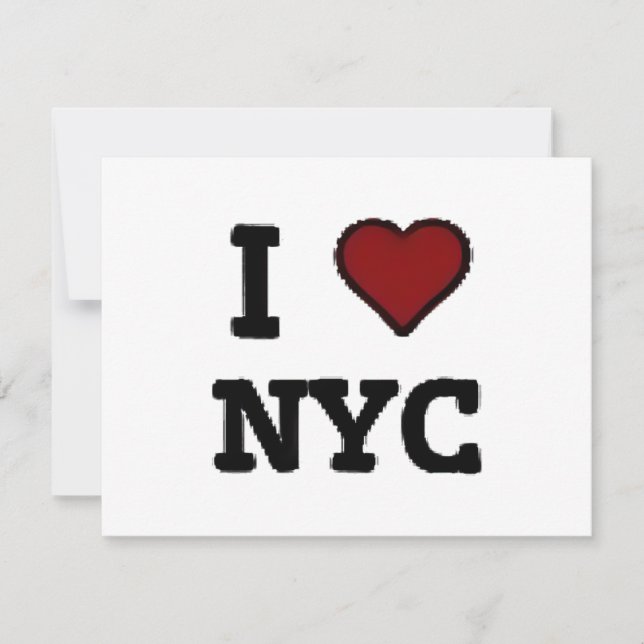 I Love NYC heart Invitation (Front)