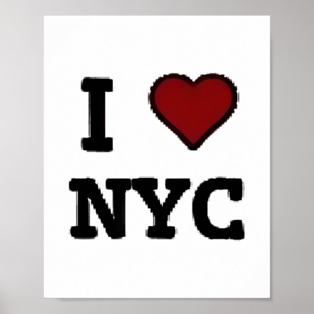I Love NYC heart Poster (Front)