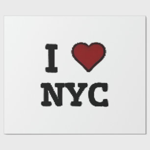 I Love NYC heart Wrapping Paper