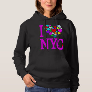 I Love NYC Hoodie Heart Design New York City Gift 