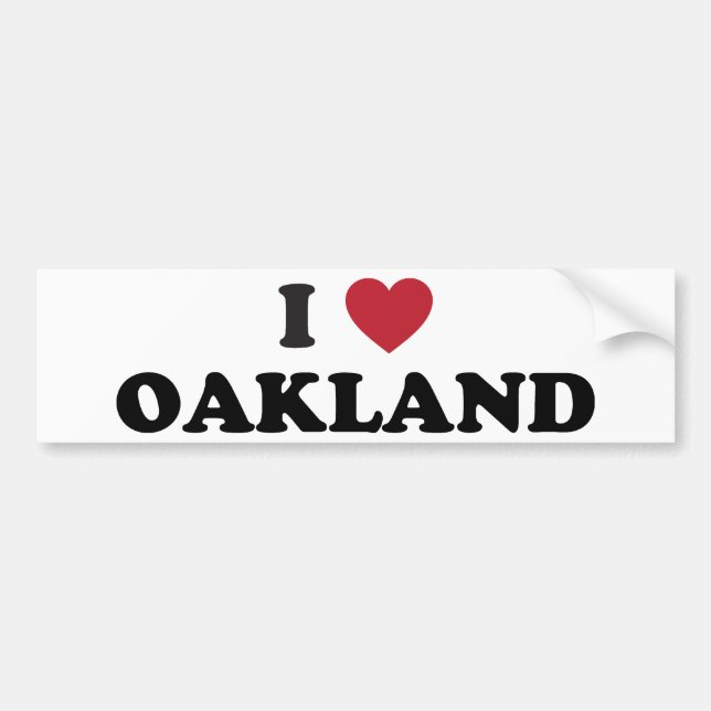 I Love Oakland California Bumper Sticker (Front)