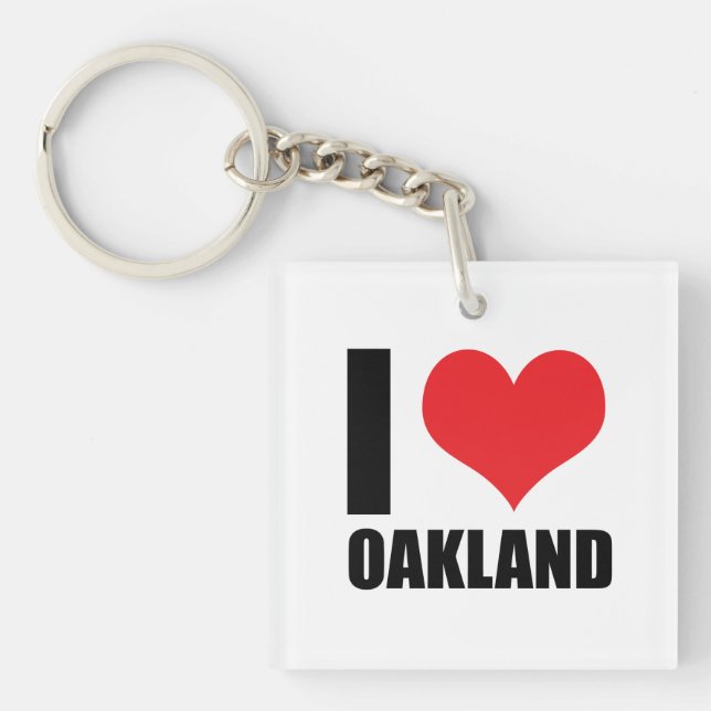 I love Oakland Key Ring (Front)