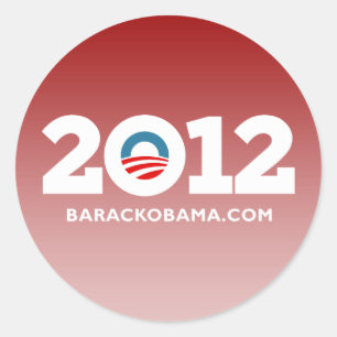 I Love Obama 2012 Classic Round Sticker