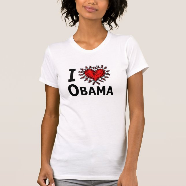 I LOVE OBAMA 2012 T-SHIRT (Front)