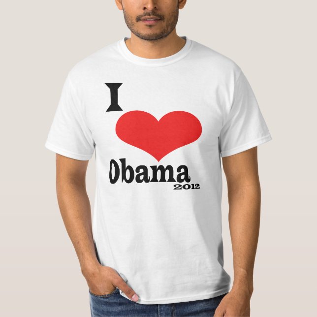 I Love Obama 2012 T-Shirt (Front)