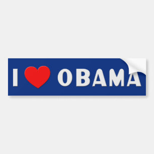 I Love Obama Bumpersticker Bumper Sticker