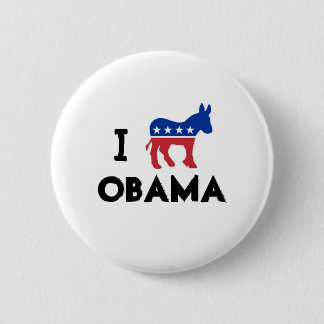 I Love Obama Donkey Button