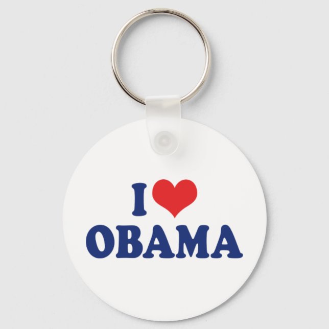 I Love Obama Keychain (Front)