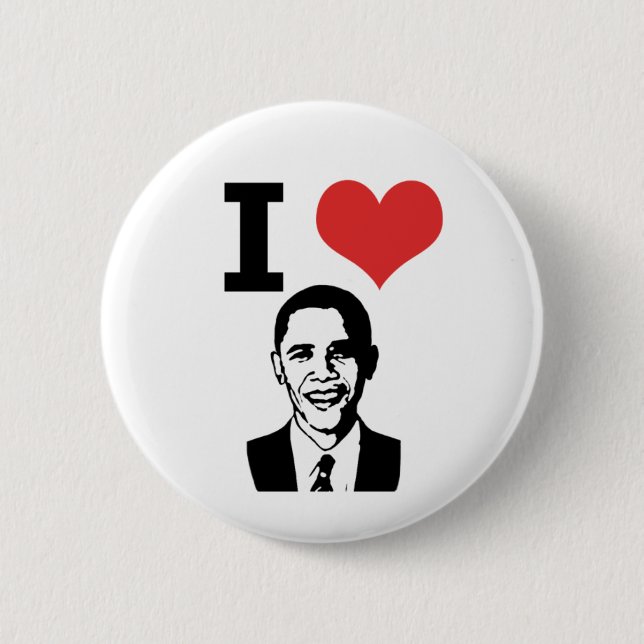 I Love Obama Pin (Front)