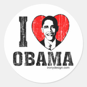 I Love Obama Stickers