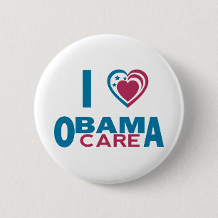 I Love ObamaCare 6 Cm Round Badge