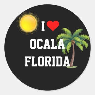I Love Ocala, Florida Classic Round Sticker