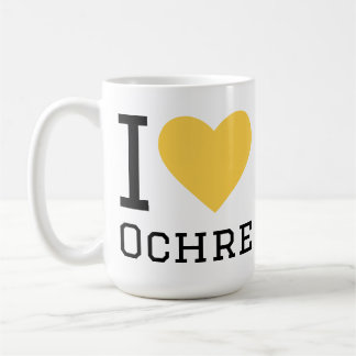 I love ochre coffee mug